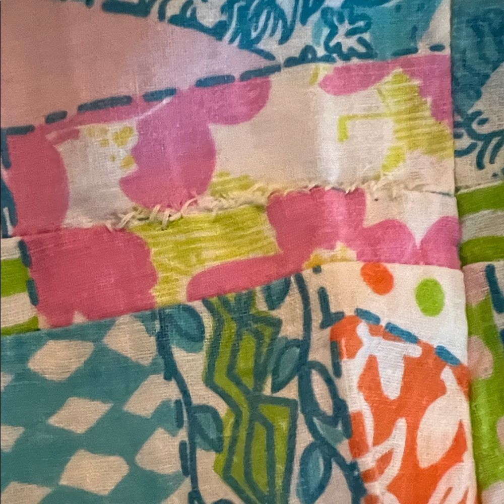 Lilly Pulitzer Gynneth Loco Patch Strapless Patchwork Dress Size 2 - Picture 7 of 9
